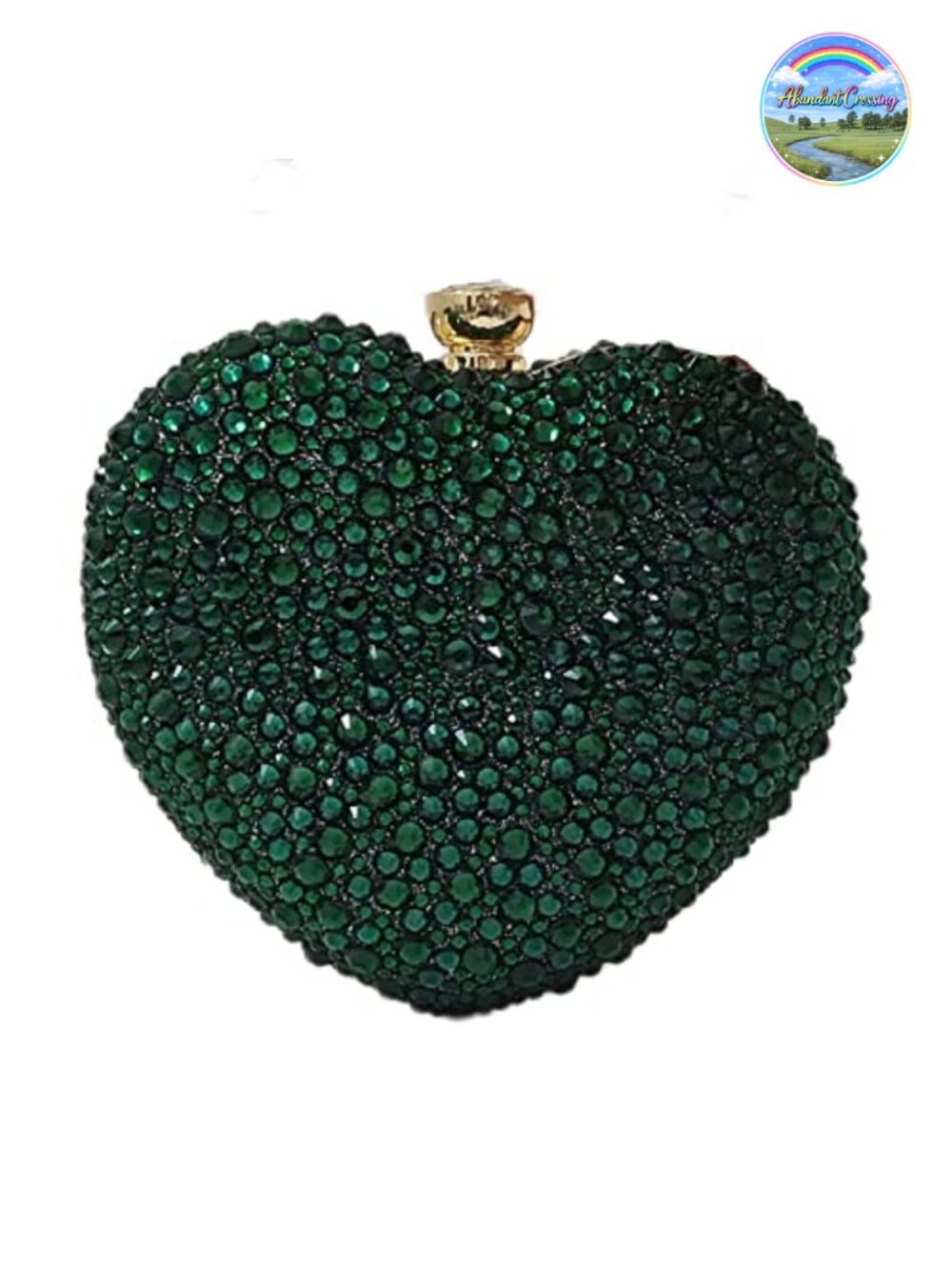 Heart Shape Rhinestone Clutch Purse Mini Love Wedding Party Handbag
